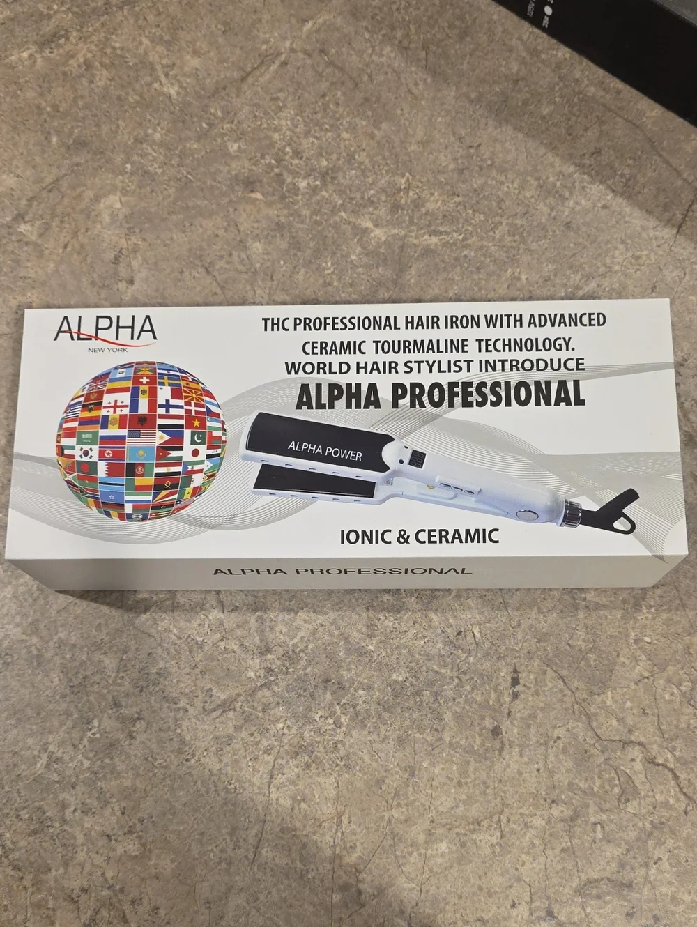 (J66) Alpha Industries White and Black Ionic & Ceramic Hair Iron